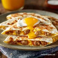 Easy Breakfast Quesadillas Recipe Sausage Creamy Eggs