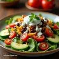 The Ultimate Crunchy Taco Salad with Homemade Ranch