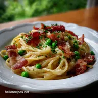 Easy Bacon and Pea Pasta: Velvety Sauce in 25 Minutes