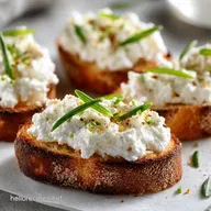 Easy Party Appetizer Whipped Goat Cheese Crostini Ready in 25 Mins