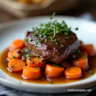 Easy FallApart Pot Roast with Carrots Crockpot