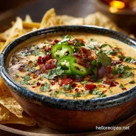 Cowboy Queso Dip Creamy Loaded No Velveeta Recipe