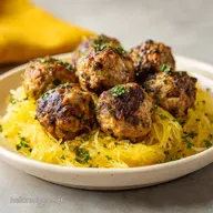 Eggplant Meatballs with Spaghetti Squash for 4 Servings