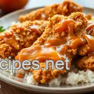 Crispy Fried Chicken Tenders with Sweet Apple Glaze: A Family Favorite!