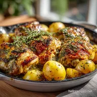 Garlic Butter Chicken and Potatoes Recipe for 4