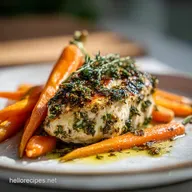 Garlic Herb Chicken Carrot Plate for 4 Servings
