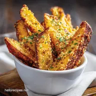 Garlic Parmesan Baked Steak Fries: Ultra Crispy
