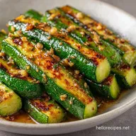 Garlic Roasted Zucchini Side: Crispy
