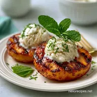 Grilled Peaches Ice Cream for 8 Servings