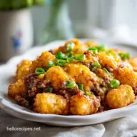 Tater Tot Casserole with Ground Beef in 55 Mins