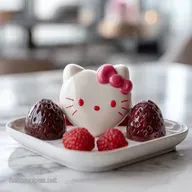Hello Kitty Chocolate Heart and Berries for 6 Servings
