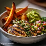 Herb Chicken Bowl with Sweet Potato Fries for 4 Servings