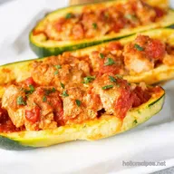 Keto Chicken Parm Zucchini Boats Easiest LowCarb Dinner