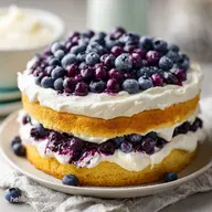 Lemon Blueberry Layer Cake for 16