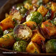 Thanksgiving Vegetable Side Dishes: Maple Brussels Sprouts Squash