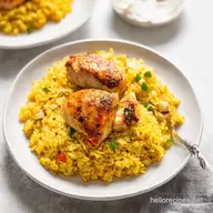 Mediterranean Chicken and Rice OnePan Sunshine Dinner