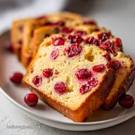 Cranberry Quick Bread with Greek Yogurt: Tender and Baked