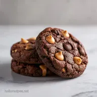 Double Chocolate Peanut Butter Chip Cookies: Chewy