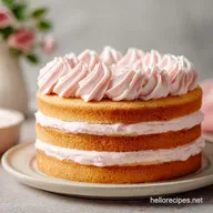 Pink Cream Cake for 24 Slices