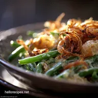Green Bean Casserole: Fresh Beans, Creamy Velout&eacute;, and Crispy Onions