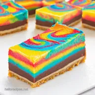 Rainbow Riot My Secret Rainbow Cheesecake Swirl Bar Recipe