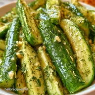 Spicy Garlic Dill Pickles in 20 Minutes