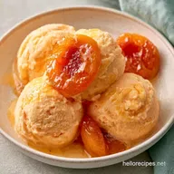 Roasted Apricot Ice Cream with Honey