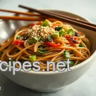 Savory Soba Noodles Recipe with Sesame-Ginger Sauce | Easy & Delicious