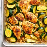 Sheet Pan Mediterranean Chicken and Zucchini So Easy