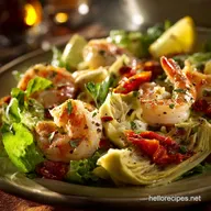 Shrimp and Artichoke Green Salad with Lemon Vinaig Quick Zesty Meal