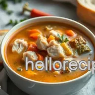How to Make My Grandmother's Simmered Turkey Soup with Savory Veggies