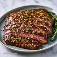 Simple Garlic Flank Steak for 6 Servings