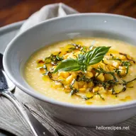 Simple Summer Corn Soup Velvety Fresh Corn Basil Puree