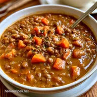 Slow Cooker Lentil Soup for 8 Servings