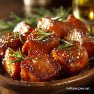 Southern Oven Candied Sweet Potatoes Sticky Maple Glaze Recipe