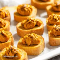 Vegan Fall Appetizers for Party Spiced Pumpkin Crostini