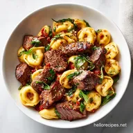 Steak Bite Tortellini with Garlic Butter: 25 Min
