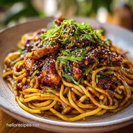 Sticky Garlic Chicken Noodles in 20 Minutes