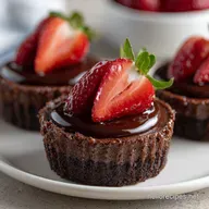 Chocolate Covered Strawberry Mini Cheesecakes in 45 Minutes