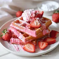 Galentines Day Brunch Recipe with Strawberry Waffles: Shatteringly Crisp