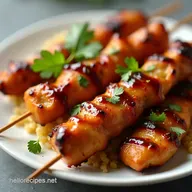 Sweet Savory Chicken Teriyaki Skewers Grill or Oven