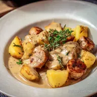 Easy Potato Dinner Ideas Sausage Potato Bake with Gravy