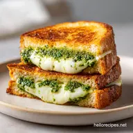 The Ultimate Pesto Grilled Cheese Sandwich: 20 Min