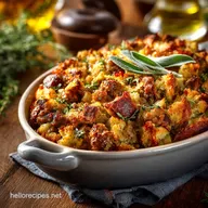 Sausage Stuffing: Ultimate Sage and Apple Recipe (Baked Outside the Bird)