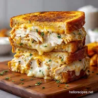 White Bbq Chicken Grilled Cheese in 20 Minutes: Crispy