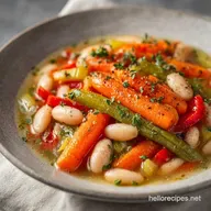 White Bean Roasted Veggie Soup for 4