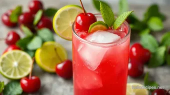 Cherry Lime Rickey: Easy and Delicious Refreshing Summer Drink! recipe card