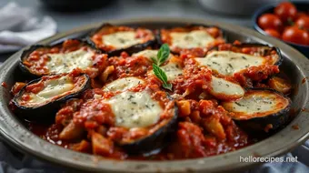 Classic Roasted Eggplant Parmesan: A Warm, Family Favorite Dish recipe card