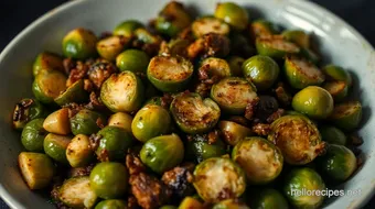 Easy & Delicious Crispy Caramelized Brussels Sprouts Cook Recipe recipe card
