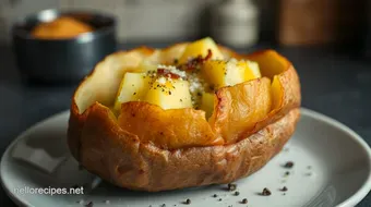 Easy & Delicious Baked Potato with Crispy Skin: A Family Comfort Dish recipe card